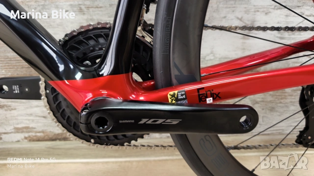НОВ карбонов шосеен велосипед Ridley Fenix SLiC Disc Shimano 105 Di2 Novatec Tubeless | M, снимка 14 - Велосипеди - 53945400