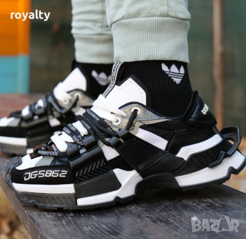 Мъжки Сникърси-Dolce&Gabbana- Бяло и Черно, снимка 4 - Маратонки - 51632046