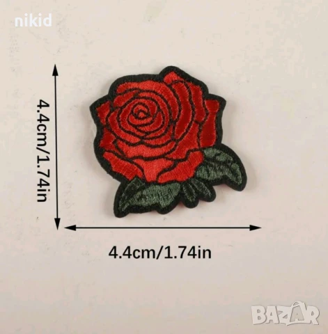 Роза цвете божур емблема апликация за дреха дрехи само лепенка картинка, снимка 2 - Други - 51267481