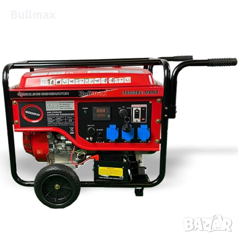  Бензинов монофазен генератор за ток за къща 9,5 KW BULLMAX, Преносим, AVR, , снимка 5 - Генератори - 52569780