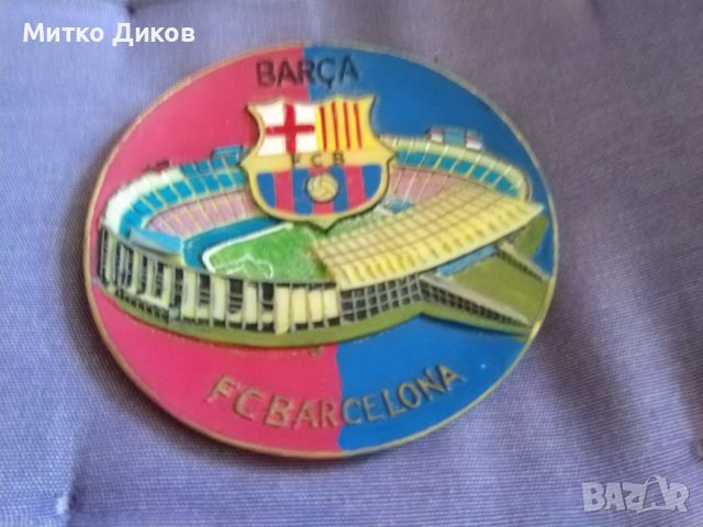 Чинийка за стена Барселона стадион Ноу Камп фи 115мм отлична, снимка 2 - Футбол - 45915853