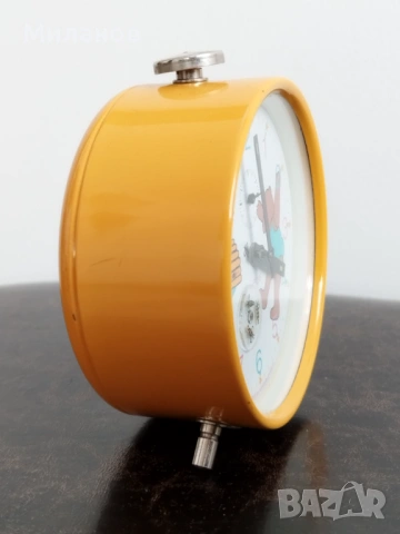 Стар анимиран будилник, настолен часовник, снимка 7 - Антикварни и старинни предмети - 54085987