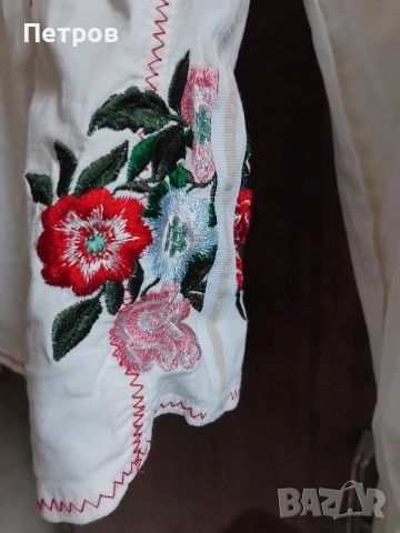 Бяла дамска риза с бродерия , снимка 9 - Ризи - 52790433