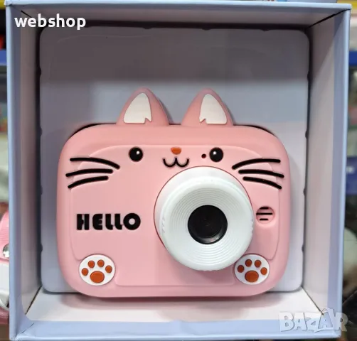 Детски цифров фотоапарат Hello Kitty , Син/Розов, снимка 3 - Друга електроника - 47213779