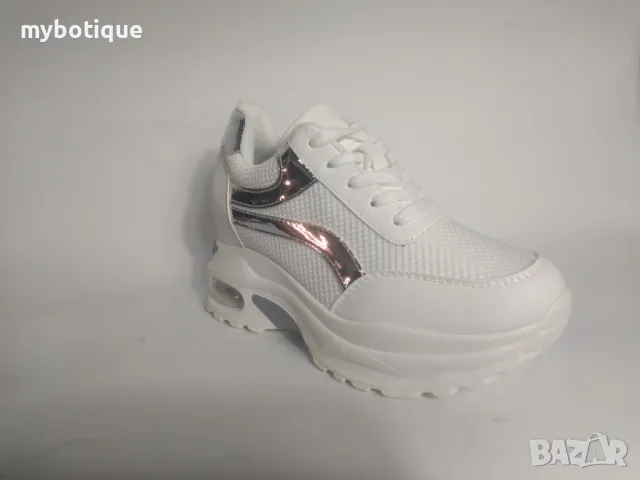 Дамски кецове на платформа от плат , снимка 3 - Маратонки - 49942985