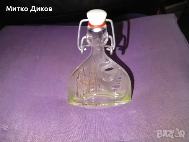 Бутилка за лов и риболов и за  друго винтидж Загреб Н-135мм дебел.25мм и обем 100мм, снимка 4 - Екипировка - 49623955