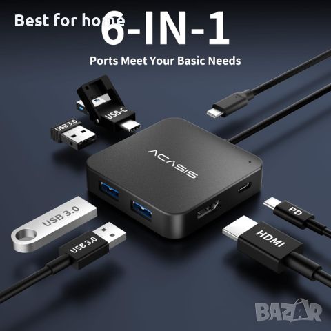 USB C хъб ACASIS 6 в 1, снимка 3 - Други - 45790980