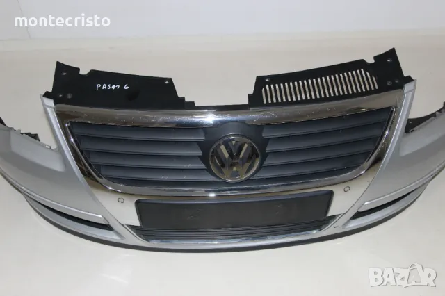 Предна броня VW Passat B6 (2005-2011г.) 3C0807221 / 3C0807217FGRU с отвори за парктроник, снимка 4 - Части - 48764173