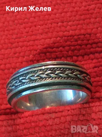 ДИЗАЙНЕРСКИ ДВУКОМПОНЕНТЕН ВЪРТЯЩ Се СРЕБЪРЕН ПРЪСТЕН СРЕБРО 925 СТИЛНО ОРНАМЕНТИРАН Тип ХАЛКА 34460, снимка 11 - Пръстени - 50023851