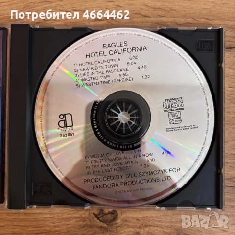 EAGLES/HOTEL CALIFORNIA , снимка 2 - CD дискове - 52807290