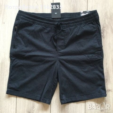 НОВИ оригинални черни къси панталони / бермуди HURLEY размер L от САЩ, снимка 2 - Спортни дрехи, екипи - 45762182