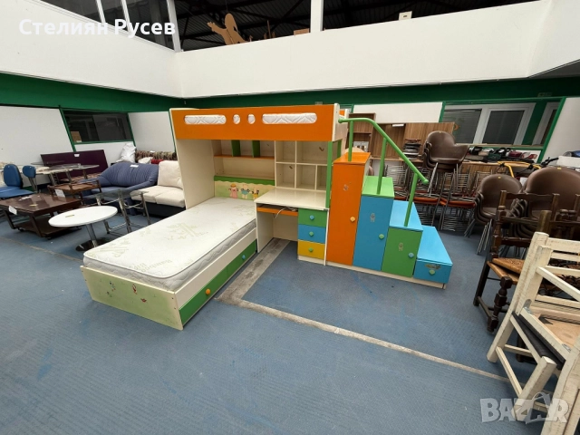  2408 двуетажно легло 190/105см с матрак цена 570 лв или 291,44 евро -долното легло 190/105см с матр, снимка 2 - Спални и легла - 51476636