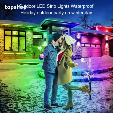 AILBTON 200 фута външни LED ленти, водоустойчиви, IP68 външни LED ленти, водоустойчиви с Bluetooth.., снимка 8 - Лед осветление - 50575463