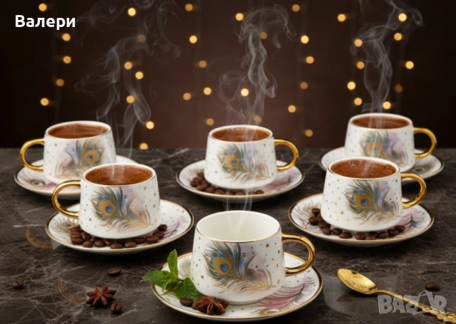 Луксозен порцеланов сервиз + 2в1 блендер и мелничка Cheffinger - Ексклузивен комплект 3 в 1, снимка 4 - Сервизи - 53204757