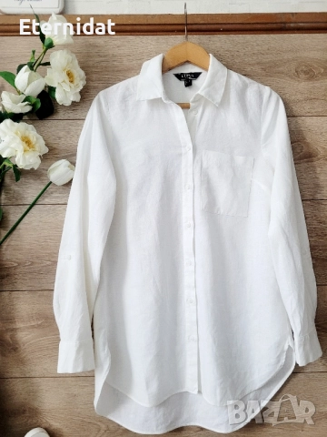 Бяла риза LIPSY LONDON лен 