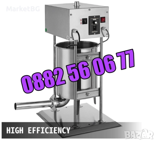 Електрическа пълначка за месо 10 литра с педал, пълначка за кайма, снимка 3 - Друго търговско оборудване - 51786600