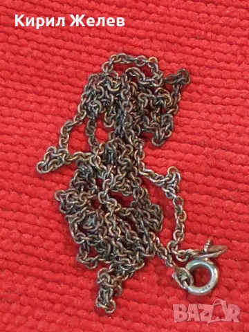 СТАР ФИН СРЕБЪРЕН СИНДЖИР СИНДЖИРЧЕ ПАТИНИРАНО СРЕБРО 925 СРЕБЪРНА ВЕРИЖКА За МЕДАЛЬОН 50173, снимка 10 - Антикварни и старинни предмети - 50136144