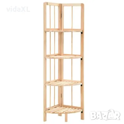 vidaXL Ъглов рафт, кедрово дърво, 27x27x110 см (SKU:246435), снимка 1 - Етажерки - 48429897