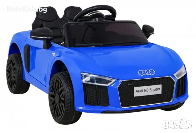 Audi R8 12V – Детска акумулаторна кола, Синя, EVA гуми, снимка 3 - Детски велосипеди, триколки и коли - 50419507