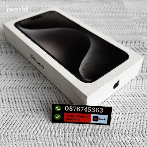 НЕРАЗПЕЧАТАН❗️ 1TB ❗️1000gb❗️ iPhone 15PRO MAX❗️ лизинг от 104лв ❗️black titanium, снимка 2 - Apple iPhone - 45961100