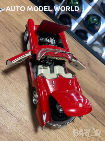 Метална колекционерски модел BBURAGO CHEVROLET CORVETTE 1957 1:18, снимка 7 - Колекции - 53295646