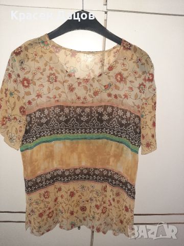 лятна блуза от коприна, снимка 2 - Туники - 45573511