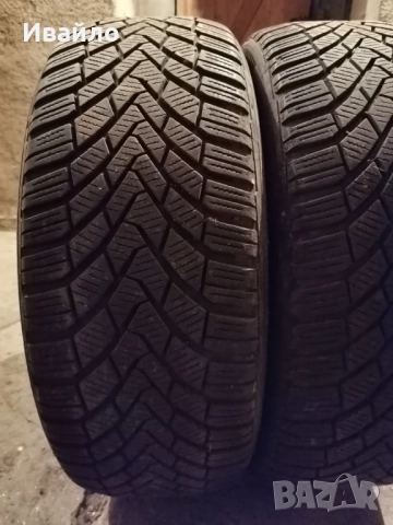 Продавам 2 броя зимни гуми 205.55.16 на 1 сезон дот 2019 Контентал , снимка 2 - Гуми и джанти - 52975770