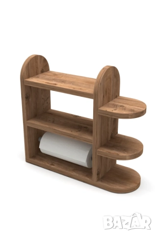 Дървена етажерка за кухня / Органайзер за подправки / Кухненски рафт, снимка 6 - Етажерки - 51764925