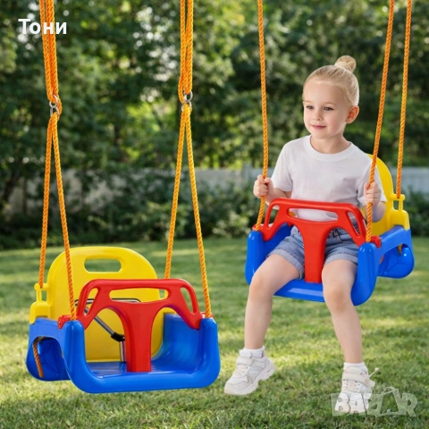 Детска люлка с облегалка 3 в 1 - максимална безопасност и комфорт, снимка 4 - Градински мебели, декорация  - 53746680