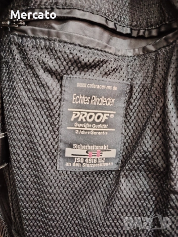 Кожено мото  яке стил "Cafe Racer" , снимка 4 - Аксесоари и консумативи - 52322705