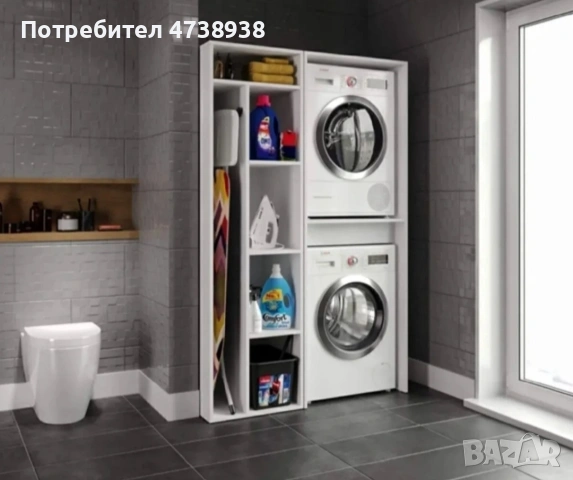 Шкаф за пералня и сушилня с място на маса гледане, снимка 4 - Шкафове - 53759901