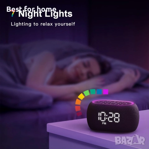 ANJANK Будилник FM радио с Bluetooth високоговорител, Hi-Fi стерео звук, 0-100% димер, снимка 7 - Радиокасетофони, транзистори - 53470598