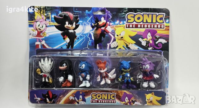 Комплект Соник фигури Sonic 6 броя / всички играчки, снимка 2 - Фигурки - 45862714