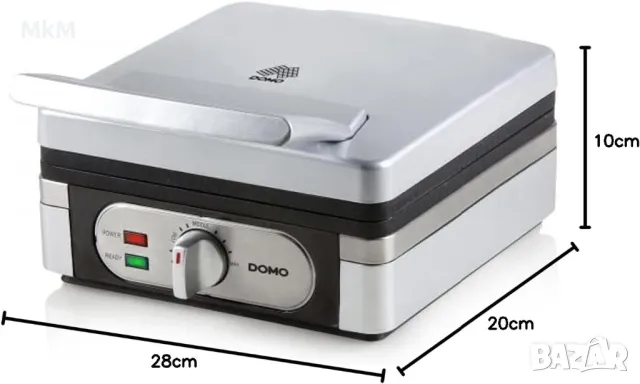 Гофретник DOMO, 1400W Машина за гофрети Domo DO9149W, Регулируема температура, снимка 8 - Гофретници - 40242829