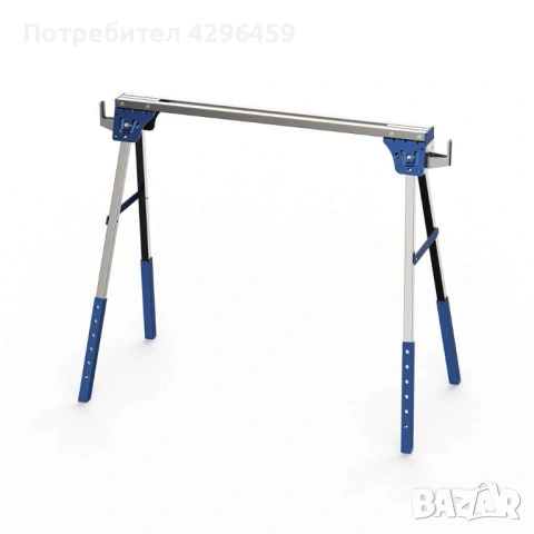 2 бр. Магаре стойки 760-900 мм, 300 кг с държачи за маса, снимка 3 - Други инструменти - 53661583