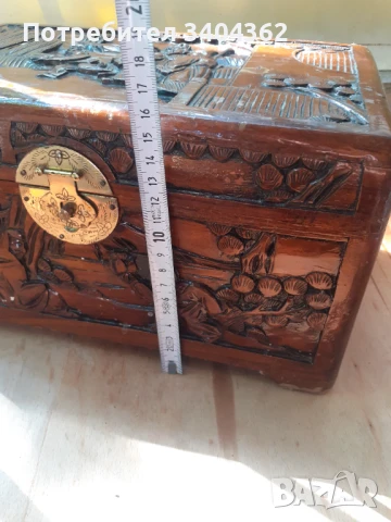 Стара дървена китайска кутия - дърворезба, снимка 12 - Антикварни и старинни предмети - 51132326