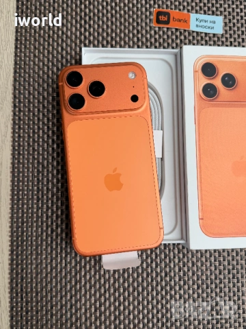 DUAL SIM ❗️ ГАРАНЦИЯ❗️iPhone 17 Pro Max Лизинг от 45€/мес Cosmic Orange  ☎️ 256Gb⚠️  оранжев, снимка 6 - Apple iPhone - 54205253