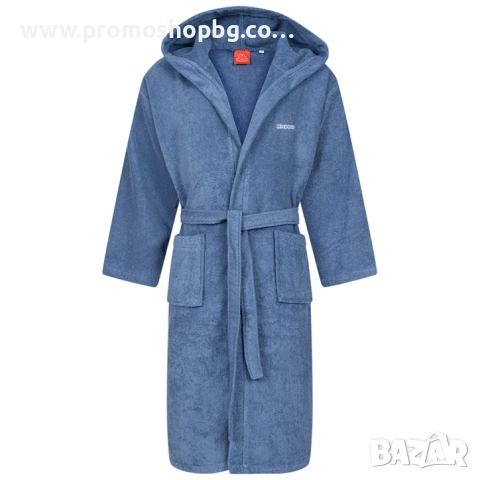 Халат за баня Kappa, 100% памук, син, S/M или L/XL, унисекс модел