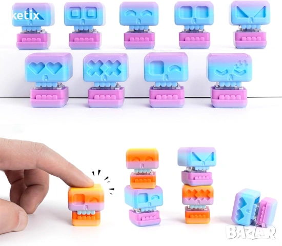 Fidget Clicker 9 броя играчки за облекчаване на стреса