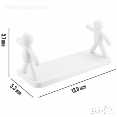 Стенна поставка с хуманоиден дизайн - Иновативно и забавно съхранение за вашата баня или кухня, снимка 2 - Други стоки за дома - 51407926