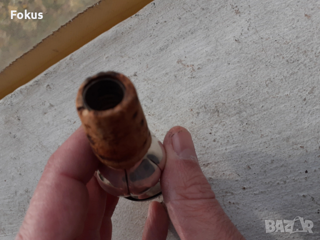 Стар антикварен дебело посребрен декантер бутилка Арт Деко, снимка 2 - Антикварни и старинни предмети - 53357962