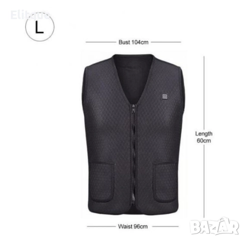 Унисекс електрически термичен елек за зимния период с USB свързаност, снимка 12 - Якета - 52796202