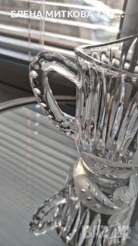 Малка масивна кристална каничка/латиера, снимка 4 - Аксесоари за кухня - 53978784