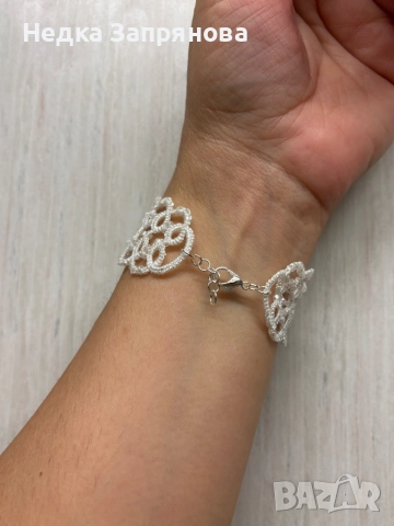 Гривна Вълшебните вълни Ръчно изплетена Цветове по поръчка , снимка 2 - Гривни - 52713760