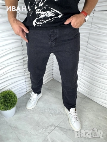 Мъжки дънки в черен цвят тип "boyfriend"