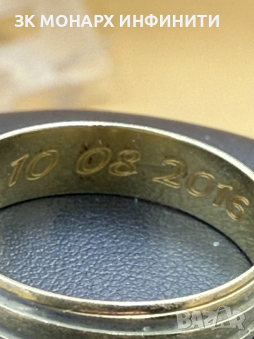 Златна Хълка /585/ с надпис и дата, снимка 8 - Пръстени - 54150772