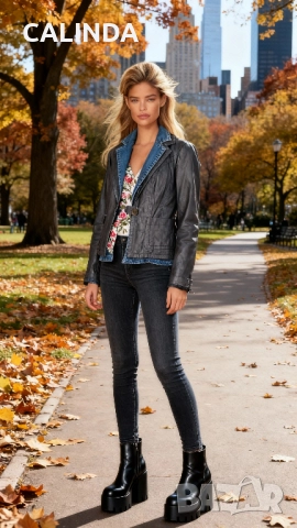 Кожено яке тип сако от естествена кожа