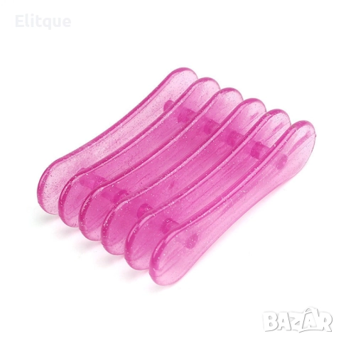 Красива пластмасова поставка, органайзер за четки в брокатен цвят, снимка 6 - Други - 52895001