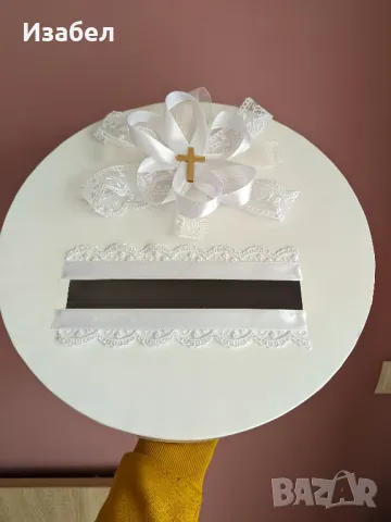 Изчистен стилен комплект за кръщене в златно, снимка 8 - За банята - 50318859