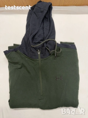 Суичър Under Armour Fleece Threadborne hoodie худи Размер XL – НОВ, неизползван olive green & black
